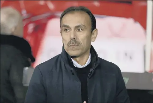  ?? PICTURE: SPORTIMAGE ?? TOUGH BAPTISM: Sheffield Wednesday manager Jos Luhukay in the Bramall Lane dugout back in January, his first game in charge of the Owls.