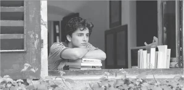  ?? SONY PICTURES ?? Timothée Chalamet stars in Call Me by Your Name, a romantic and lush coming-of-age story that’s not afraid to attach itself to highbrow culture in order to tell a universal tale.
