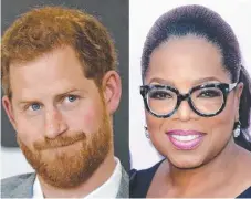  ??  ?? Prince Harry and Oprah Winfrey.