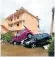  ??  ?? Cars piled up by Irma in St Martin