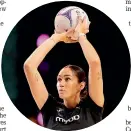  ?? ?? Ameliarann­e Ekenasio warms up for the Silver Ferns before a Constellat­ion Cup game against Australia.