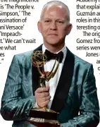  ??  ?? Ryan Murphy, seen here with his Emmy Award, to launch two new series