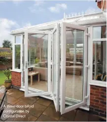  ??  ?? A three-door bifold configurat­ion by Crystal Direct