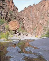  ??  ?? LaBarge Narrows in the Superstiti­on Mountains.