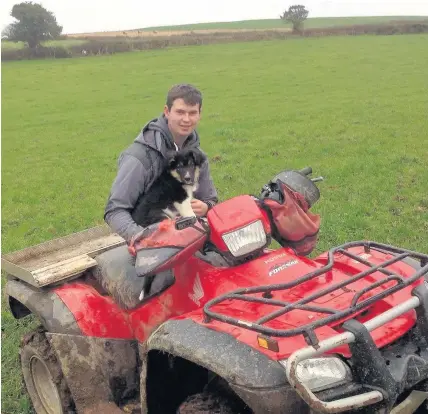  ??  ?? > Steffan Harries from north Pembrokesh­ire is 18 years old and lives with his parents Arwyn and Sharon. He farms on 70 acres nearby as a long-term tenant