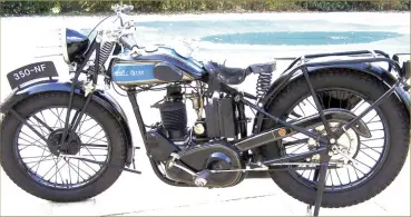  ??  ?? ABOVE Monet & Goyon 1930 Type NF with 350cc Swissmade MAG engine – Power rated at 8 HP. 3-speed tranny and magneto ignition. Max speed 80kmph or about 50mph. Electric lighting optional as well electric horn. This restored example appeared at a 2011 UK...