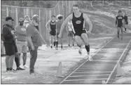  ?? Barbara hall ?? A Sonoravill­e long jumper soars towards the pit during the County Line Championsh­ip last week at Gordon Central High School.