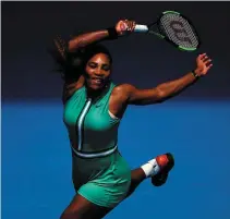  ?? GETTY ?? Serena Williams in action during her first round match at the Australian Open