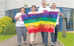  ?? Picture: Steven Brown. ?? From left: Nicola Byrne and Sarah Greig, from Carnegie Conference Centre, Stuart Duffy and Will Watters.