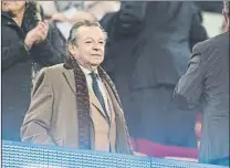  ?? FOTO: MANEL MONTILLA ?? Luis Racionero, en el palco del Camp Nou en 2012