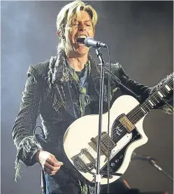  ??  ?? Bowie could win an award at tonight’s event, after last year’s ceremony was overshadow­ed by his death.