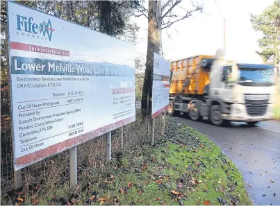  ?? Picture: Kris Miller. ?? The recycling centre at Ladybank. Fife Council wants to clamp down on businesses that illegally dispose of waste at household recycling centres.