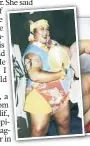  ??  ?? MT. FIJI: Emily Dole suffered a dramatic bipolar episode while rehearsing for the show (left) in 1988, and her weight later soared to 450 pounds. She died in a nursing home in January.