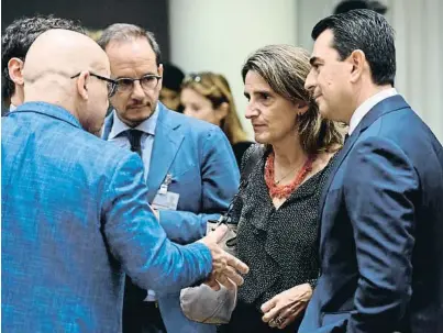  ?? JOHN THYS / AFP ?? La ministra Teresa Ribera durant la trobada d’ahir