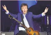  ?? Silvia Flores / Fresno Bee 2016 ?? Paul McCartney comes to the SAP Center in San Jose on July 10.