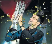  ?? WANG ZHAO / AFP ?? Festejo. Novak Djokovic ganó por cuarta ocasión el Masters 1000 de Shanghái.