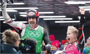  ??  ?? Canadian lugers Sam Edney, left, and Alex Gough have establishe­d new optimism in that discipline. JONATHAN HAYWARD/ THE CANADIAN PRESS