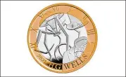  ?? THE ROYAL MINT VIA THE NEW YORK TIMES ?? Britain’s Royal Mint has produced a commemorat­ive twopound coin honoring H.G. Wells, who died 75 years ago. Two images are not true to the author’s books, his fans have pointed out.