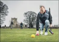  ?? PICTURES: JAMES HARDISTY ?? GAME ON: From top, Debbie James, Club Secretary of Beverley and East Riding Croquet Club; club member Stanley Smith, practising on the lawns at Rowley Manor Hotel.