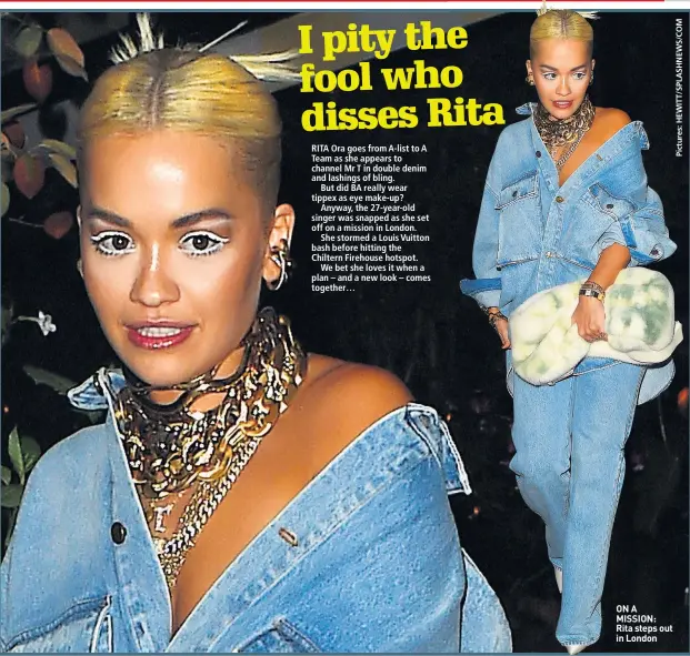  ??  ?? ON A MISSION: Rita steps out in London