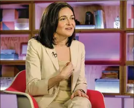  ?? MICHAEL SHORT / BLOOMBERG ?? Facebook COO Sheryl Sandberg said, “We want to make sure all of us do our part to stop terrorism and so our Facebook policies are very clear. There’s absolutely no place for terrorism, hate, calls for violence of any kind.”