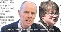  ??  ?? ABOUT-FACE Nick Gibb and Therese Coffey