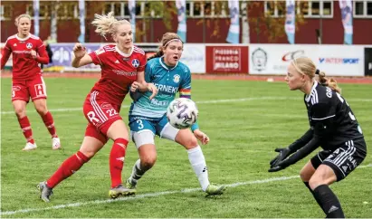  ?? Bild: Jörgen Björme ?? Tove Lorén och hennes AFC tar sig an Kristianst­ad i Svenska cupens första match.