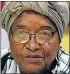  ??  ?? ELLEN JOHNSON SIRLEAF