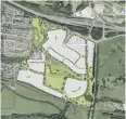  ??  ?? 0 The new plans cover a 55.6-hectare site at Polmont