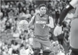  ?? MATIAS J. OCNER mocner@miamiheral­d.com ?? Heat point guard Kyle Lowry was held out of Saturday’s game against the Bulls in Chicago, but is expected to play on Sunday against the Pistons in Detroit.