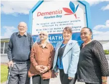  ?? Photo / Paul Taylor ?? Gearing up for next year’s Dementia HB charity ball and auction are (from left) Jim, Mangu, Mel West and Ariana.