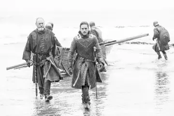  ??  ?? Liam Cunningham (left) as Ser Davos and Kit Harington as Jon Snow on ‘Game of Thrones’. — Photo courtesy of HBO
