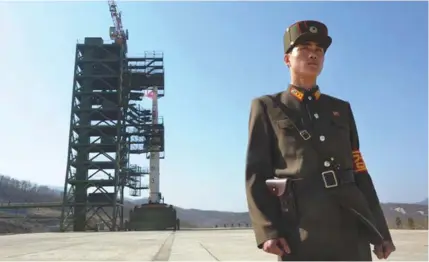  ??  ?? MISSILE LAUNCH: North Korea announced it had successful­ly completed another “crucial test” at the Sohae long-range rocket launch site, as frustratio­n grows over the lack of progress in negotiatin­g sanctions relief with the US
