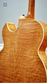  ??  ?? 13. This carved two-piece bookmatche­d back is a fine example of old-school Gibson craftsmans­hip 13