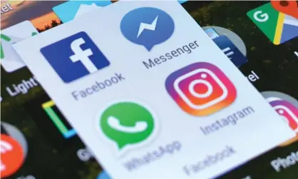  ??  ?? Facebook, Messenger, WhatsApp and Instagram app logos on a screen. Photograph: Samuel Gibbs/The Guardian