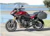  ??  ?? Panniers, centrestan­d, and a fulsome fairing make the MT-09 Tracer the best-equipped model in the Yamaha MT series.