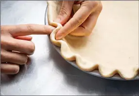  ?? (For The Washington Post/Scott Suchman) ?? Pie crust with an even thickness is important so that the pie has the proper structure and is evenly cooked.