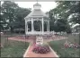  ?? SUBMITTED ?? The majority of renovation work on the Chardon gazebo is anticipate­d to last through October.