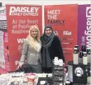  ??  ?? All business Paisley Daily Express field sales executive Lynsey Gair with Nespresso account manager Farah