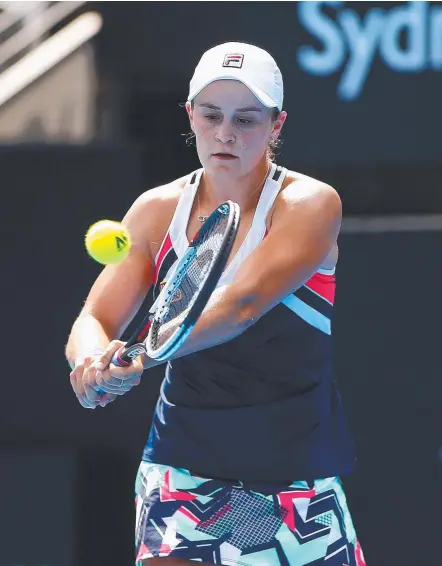  ?? Picture: GETTY IMAGES ?? Ashleigh Barty was able to get the better of Veronica Cepde Royg of Paraguay yesterday.