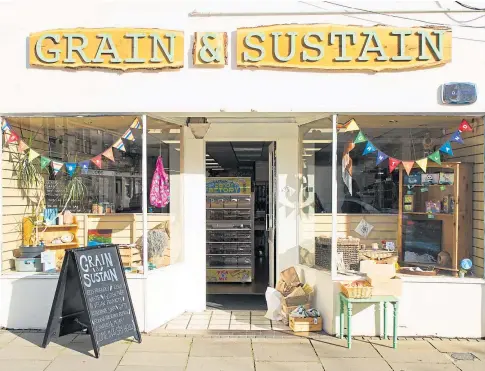  ??  ?? NET-ZERO: The owner of Grain and Sustain in Burntislan­d and St Monans is also launching a scheme to reduce the amount of packaging used in their deliveries.