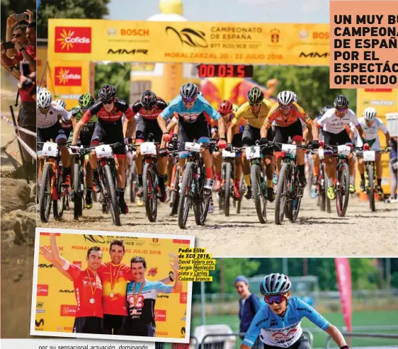  ??  ?? Podio Elite de XCO 2018,