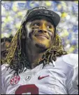  ?? BUTCH DILL / ASSOCIATED PRESS ?? Even after a fine freshman season, Jalen Hurts isn’t a sure thing to start at quarterbac­k for Alabama.