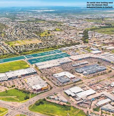  ?? ?? An aerial view looking west over the Domain West Industrial Estate in Garbutt.