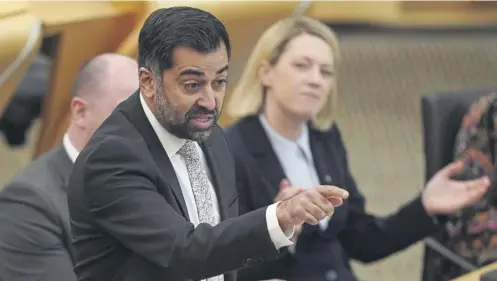  ?? PICTURE: ANDREW MILLIGAN/PA WIRE ?? Humza Yousaf said there had been ‘deliberate disinforma­tion from the Conservati­ves and many other bad faith actors, who have refused to look at what the law actually does’