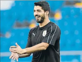  ?? FOTO: EFE ?? Luis Suárez jugará hoy su partido número 100 con la selección de Uruguay