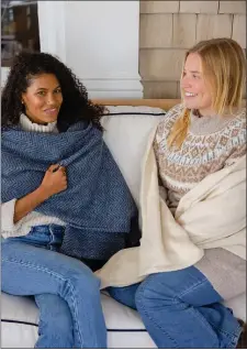  ?? COURTESY CHAPPYWRAP.COM ?? IT’S A WRAP: Chappy Wrap adds to its cozy line with the new Chappy Shawl, launching mid-month