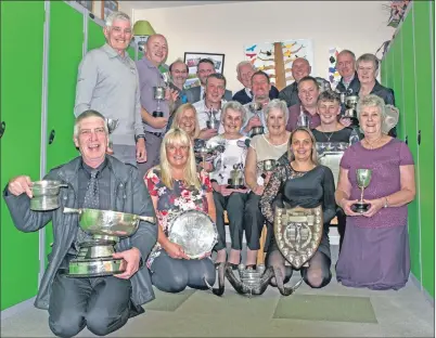  ??  ?? Dunaverty’s top players rounded off the golfing year with a prize-giving ceremony.