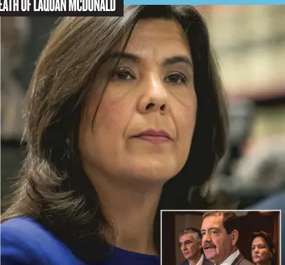  ??  ?? Cook County Commission­er Jesus ‘‘Chuy’’ Garcia on Monday called for Cook County State’s Attorney Anita Alvarez to resign.