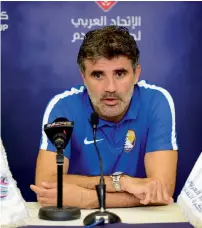  ?? Supplied photo ?? Al Ain coach Zoran Mamic. —